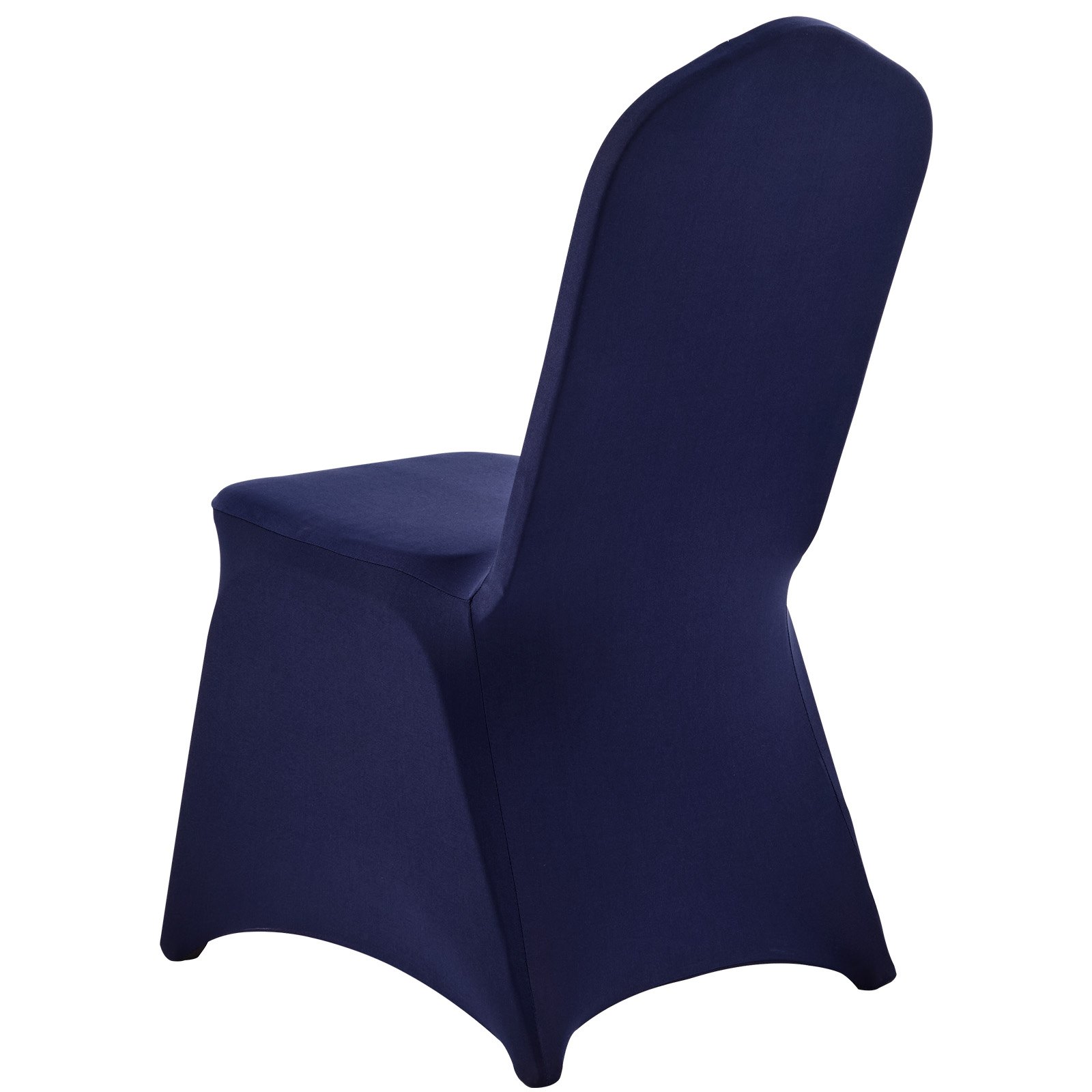 VEVOR Fundas Sillas de Comedor 50 Piezas, Funda para Sillones Elástica de Poliéster y Elastano, para Sillas de Hasta 51 x 45 x 95 cm, Tela Suave y Transpirable, para Boda, Banquetes, Azul Marino