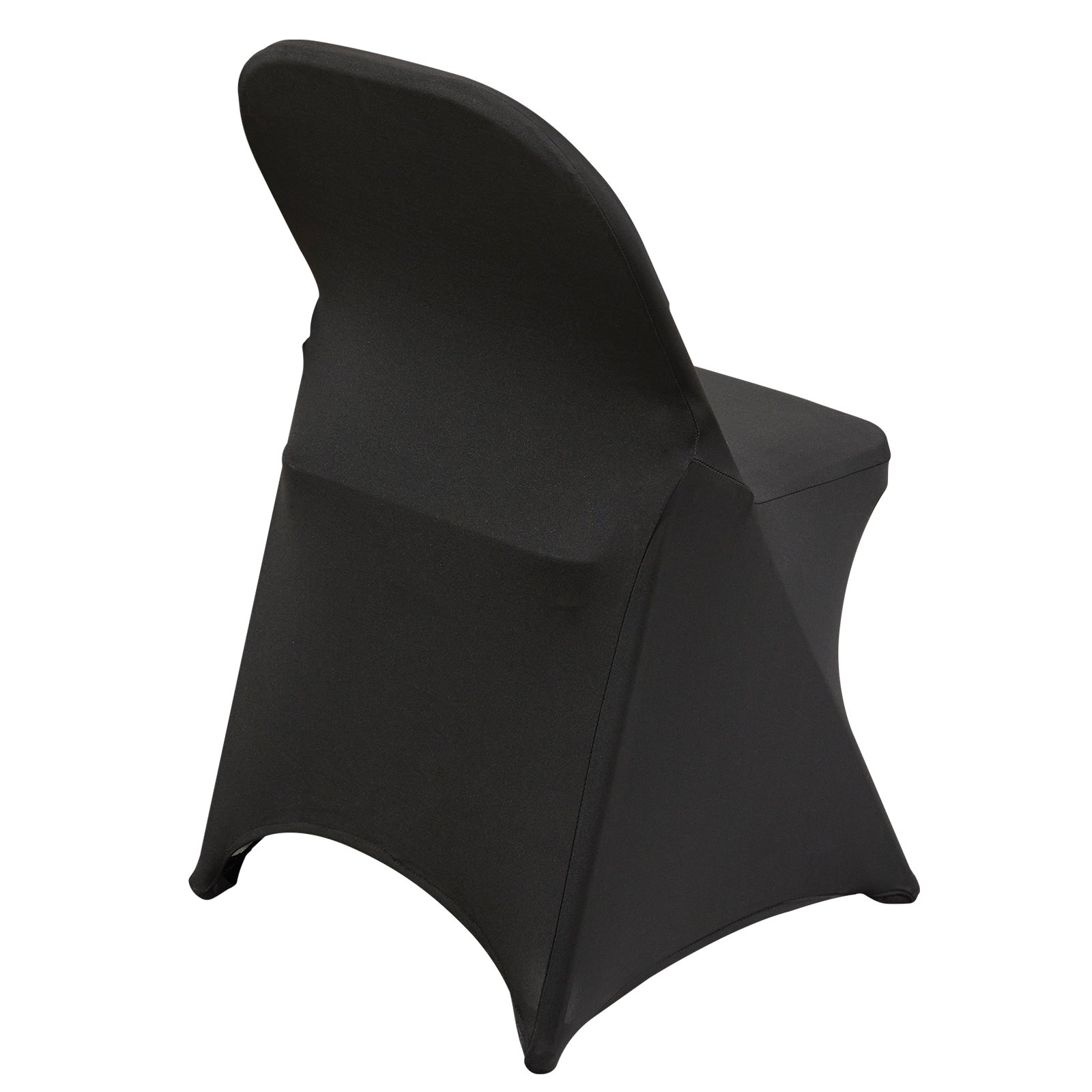 VEVOR Fundas para Sillas Plegables de Spandex Elástico, Funda para Silla Ajustable Universal, Fundas Protectoras Lavables Extraíbles, para Bodas, Banquetes 400 x 420 x 770 mm(100 Piezas Negras)