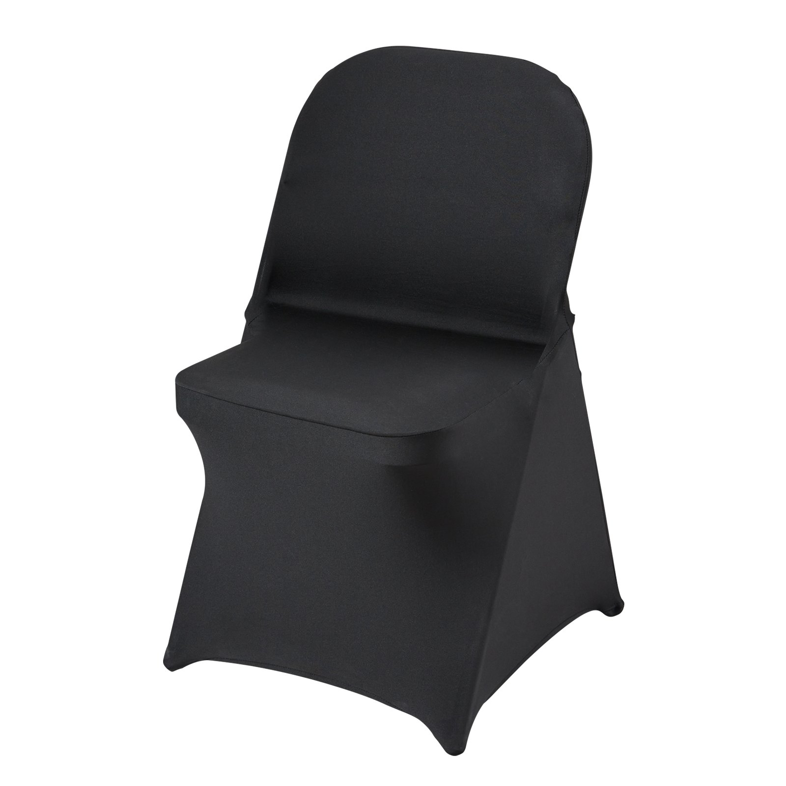 VEVOR Fundas para Sillas Plegables de Spandex Elástico, Funda para Silla Ajustable Universal, Fundas Protectoras Lavables Extraíbles para Bodas, Banquetes, Cenas 400 x 420 x 770 mm(30 Piezas Negro)
