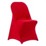 VEVOR Fundas Sillas de Comedor 50 Piezas, Funda para Sillones Elástica de Poliéster y Elastano, para Sillas de Hasta 45 x 46 x 77 cm, Tela Suave y Transpirable, para Boda, Fiestas, Banquetes, Rojo