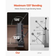 VEVOR Dobladora de 762 mm Capacidad para Acero Dulce de 1,2 mm sin Martillo
