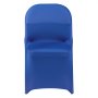 VEVOR Fundas Sillas de Comedor 50 Piezas, Funda para Sillones Elástica de Poliéster y Elastano, para Sillas de Hasta 45 x 46 x 77 cm, Tela Suave y Transpirable, para Boda, Fiestas, Banquetes, Azul