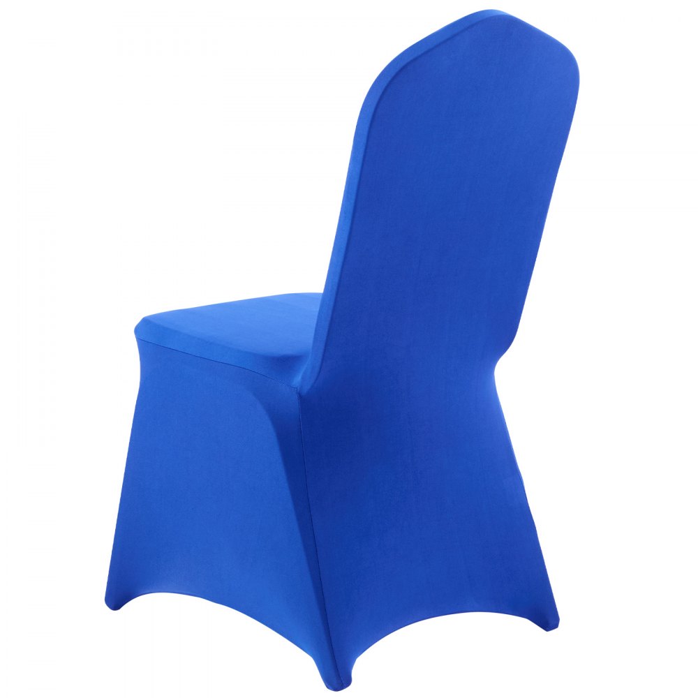 VEVOR Fundas Sillas de Comedor 50 Piezas, Funda para Sillones Elástica de Poliéster y Elastano, para Sillas de Hasta 51 x 45 x 95 cm, Tela Suave y Transpirable, para Boda, Fiestas, Banquetes, Azul