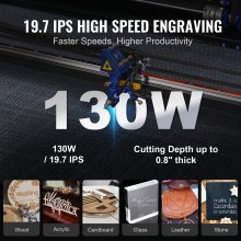 VEVOR Máquina de Grabado Láser 130W Área de 900x1400 mm Máquina Grabadora de CO2