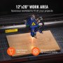 VEVOR Máquina de Grabado de Láser 50W Área de 300x500mm Máquina Grabadora de CO2