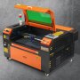 VEVOR 60 W CO2 laser engraver, 400x600 mm, 500 mm/s laser cutting machine with 2-way pass air assist, compatible with LightBurn, CorelDRAW, AutoCAD, Windows, Mac OS, Linux, for wood, acrylic, fabric