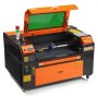 VEVOR 60 W CO2 laser engraver, 400x600 mm, 500 mm/s laser cutting machine with 2-way pass air assist, compatible with LightBurn, CorelDRAW, AutoCAD, Windows, Mac OS, Linux, for wood, acrylic, fabric