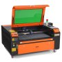 VEVOR Grabador Láser de CO2 100 W, 60 x 90 cm, 19,7 IPS, Máquina Grabadora Láser Asistencia de Aire Bidireccional Compatible con LightBurn, CorelDRAW, AutoCAD, Windows, Mac OS, Linux, para Acrílico