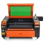 VEVOR Grabador Láser de CO2 100 W, 60 x 90 cm, 19,7 IPS, Máquina Grabadora Láser Asistencia de Aire Bidireccional Compatible con LightBurn, CorelDRAW, AutoCAD, Windows, Mac OS, Linux, para Acrílico