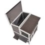 VEVOR Outdoor Cat House, Weatherproof, Shelter for Wild Cats for Multiple Cats, Large 2-Story Wooden Outdoor Cat House with Balcony, Doors, PVC Door Flaps and Open Roof, 76.2 cm L x 76.2 cm W x 81.3 cm H
