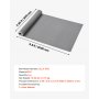 VEVOR Alfombra de Drenaje Antideslizante 90 x 300 cm, Alfombrilla Comercial de PVC, Felpudo Impermeable para Entrada de Casa, Compatible con Cocina Piscina Terraza Baño Ducha Restaurante, Color Gris