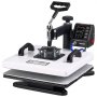 VEVOR Prensa de Calor 38 x 38 cm Máquina Sublimación Multifuncional 2 en 1, 360° Giratorio, Ajustable, Control Digital de Tiempo y Temperatura, Accesorios de Impresión para Camisetas Bolsos Gorras