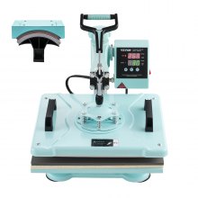 VEVOR 2 en 1 Máquina de Prensado por Calor de 300 x 380 mm para Camisetas, Verde