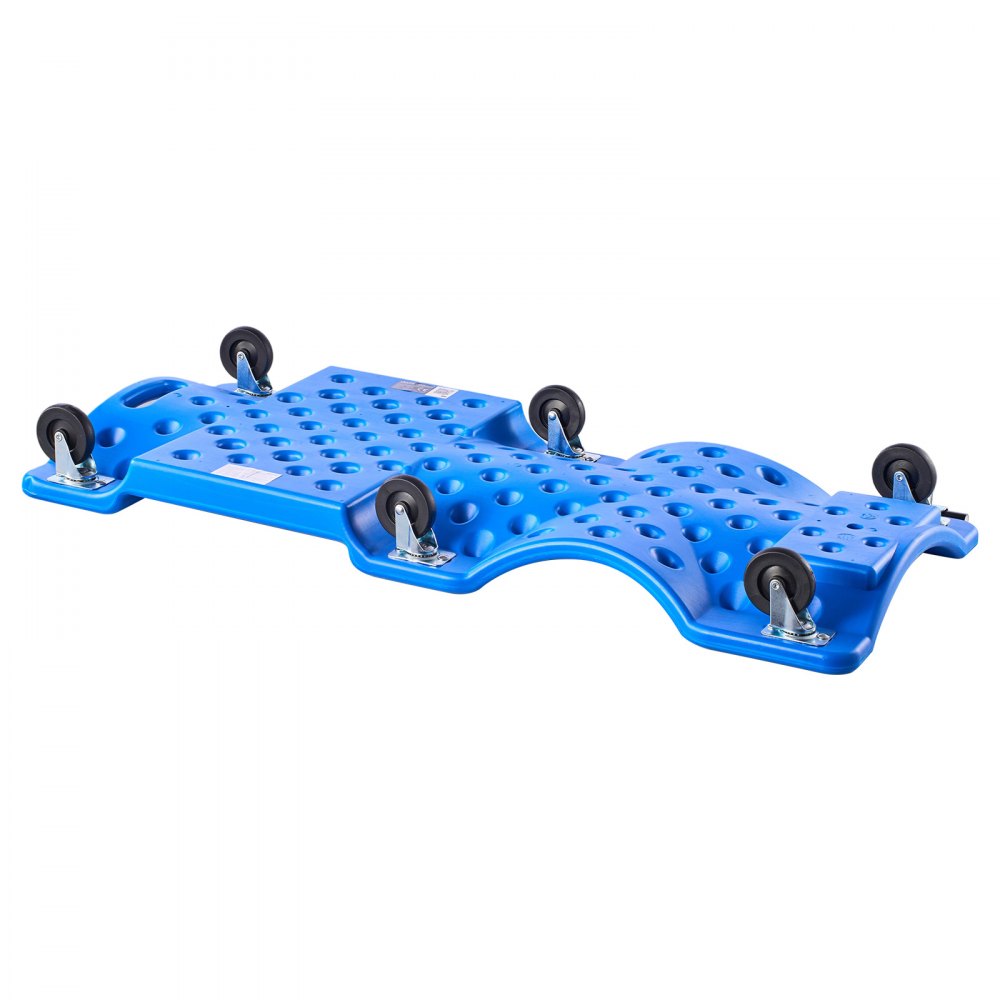 VEVOR Camilla Mecánica para Taller Longitud de 102 cm de PE con 6 Ruedas, Carga Máxima de 158,8 kg, Con Luz LED, Reposacabezas Acolchado y Bandejas para Herramientas, Para Reparación de Automóvil