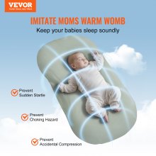 VEVOR Cama Nido para Bebé para Dormir para Recién Nacido 800 x 500 x 100 mm 2 uds