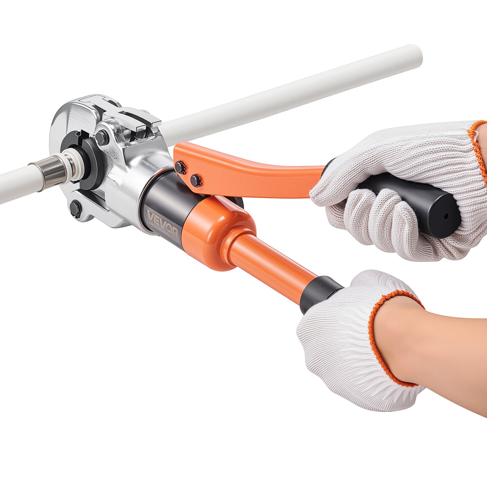 VEVOR Alicates de Prensa Hidráulica para Tuberías, con 4 Mordazas TH16 TH20 TH26 TH32 para Tubos de PEX y Aluminio-Plástico, 5 Mordazas V12 V15 V18 V22 V28 para Tubos de Acero Inoxidable, con Estuche