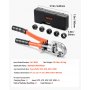 VEVOR Alicates de Prensa Hidráulica para Tuberías, Herramienta de Prensado de Tubos con 5 Mordazas V12, V15, V18, V22, V28 y Estuche de Transporte, para Reparaciones, Instalaciones de Fontanería