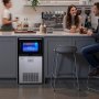 VEVOR Commercial Ice Maker Machine, 45 kg/24h with 7.3-13.6 kg Storage Capacity, Built-in/Freestanding/Under Counter, Stainless Steel Ice Maker with LED Display & Self-Cleaning, Home Bar Restaurant