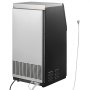 VEVOR Commercial Ice Maker Machine, 45 kg/24h with 7.3-13.6 kg Storage Capacity, Built-in/Freestanding/Under Counter, Stainless Steel Ice Maker with LED Display & Self-Cleaning, Home Bar Restaurant