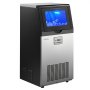 VEVOR Commercial Ice Maker Machine, 45 kg/24h with 7.3-13.6 kg Storage Capacity, Built-in/Freestanding/Under Counter, Stainless Steel Ice Maker with LED Display & Self-Cleaning, Home Bar Restaurant