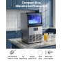 VEVOR Máquina para Fabricar Hielo 41 kg/24 h Almacenamiento de 6 kg, 32 Cubitos por Ciclo, de Acero Inoxidable, Independiente y Bajo Encimera, con Pantalla LED y Autolimpieza, para Bar, Restaurante