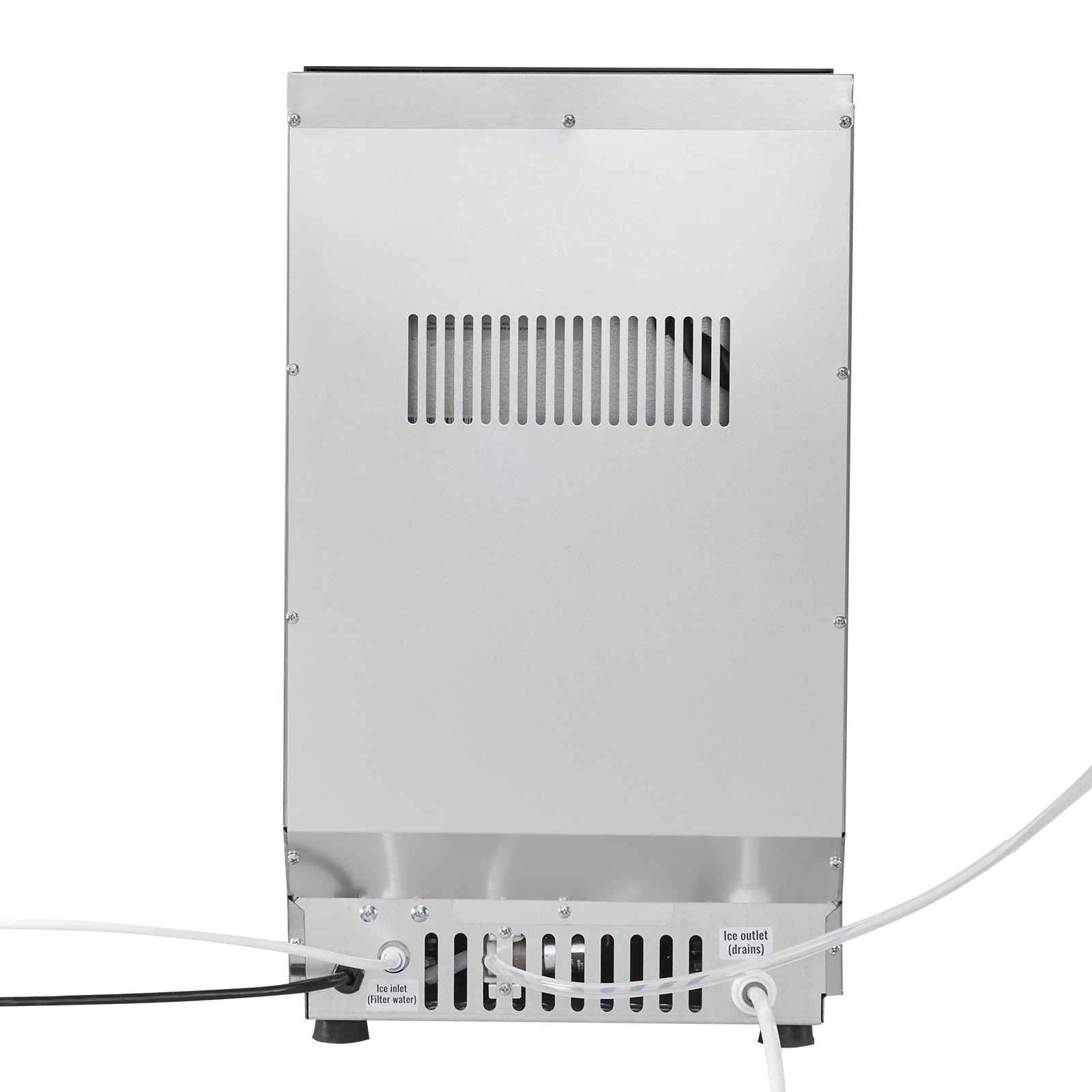 VEVOR Máquina para Fabricar Hielo 41 kg/24 h Almacenamiento de 6 kg, 32 Cubitos por Ciclo, de Acero Inoxidable, Independiente y Bajo Encimera, con Pantalla LED y Autolimpieza, para Bar, Restaurante