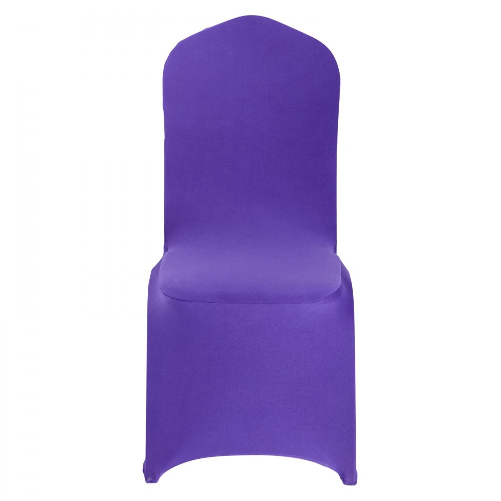 VEVOR Fundas Sillas de Comedor 50 Piezas, Funda para Sillones Elástica de Poliéster y Elastano, para Sillas de Hasta 51 x 45 x 95 cm, Tela Suave y Transpirable, para Boda, Fiestas, Banquetes, Púrpura