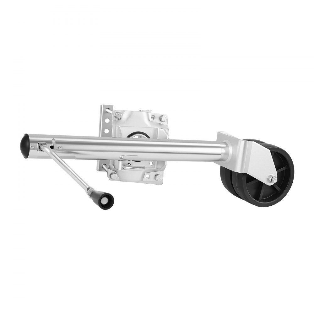VEVOR Gato de Remolque con Rueda, Capacidad de Carga de 907 kg, con Rueda de PP y Mango Ergonómico, Rango de Elevación de 381 - 685 mm, Giratorio de 90°, para Autocaravanas, Barcos, Remolques
