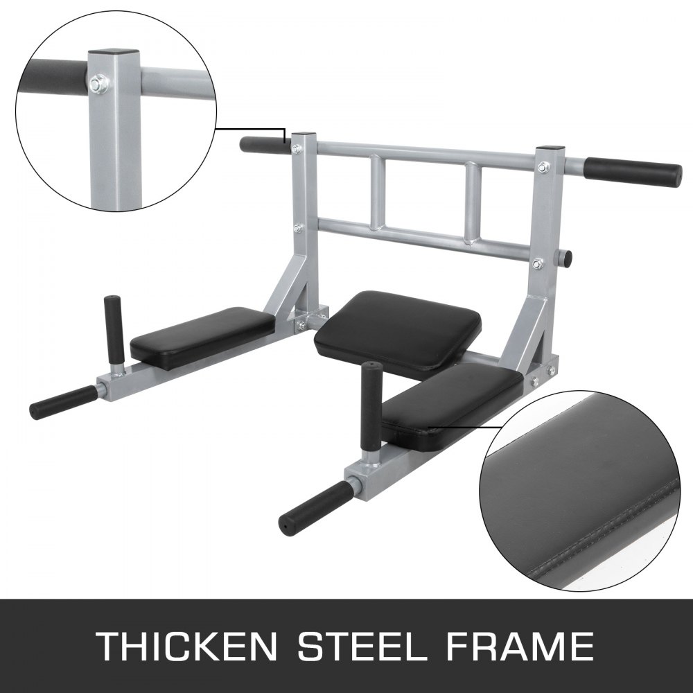 VEVOR Barra de Tracción Montada en La Pared para Todas Personas Ideal para El Entrenamiento Puede Instalar Esta Barra de Tracción Montada en La Habitación El Hogar o En Un Gimnasio Comercial