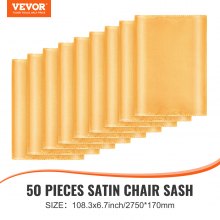 VEVOR 50 Piezas Doradas Lazos Elásticos de Spandex para Sillas, Fundas para Sillas y Bandas Elásticas para Sillas, Bandas Elásticas para Sillas, Bodas, Vacaciones, Fiestas, Decoración de Sillas