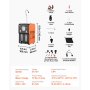 VEVOR Máquina de Fugas de Humo 12V CC, Detector de Fugas de Humo Automotriz Probador de Vacío EVAP, con Bomba de Aire, Presión de Salida 19-23 PSI, Diagnóstico de Tuberías de Combustible para Coches