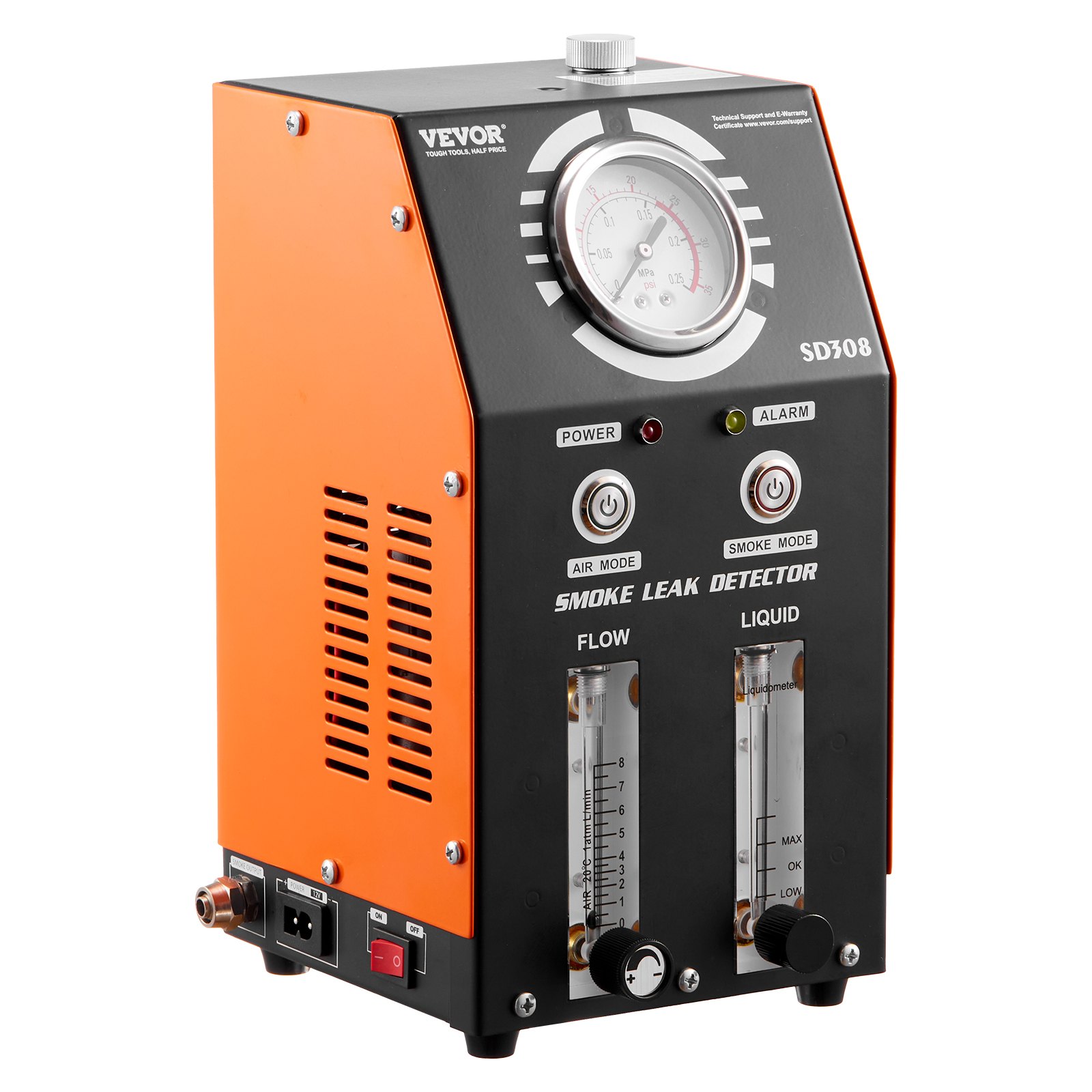 VEVOR Car Smoke Generator, Smoke Generator Leak Detector 8 L/min, Car Smoke Generator Air Mode & Smoke Mode Two Models, Leak Detector with Manometer & Air Pumps, Fuel Tank Check