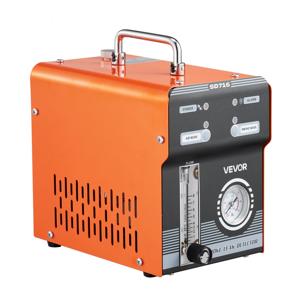 VEVOR Máquina de Fugas de Humo 12 V CC, Detector de Fugas de Humo Automotriz Probador de Vacío EVAP, con Bomba de Aire, Manómetro y Caudalímetro Incorporados, Modo Dual para Coches, Motos, Barcos