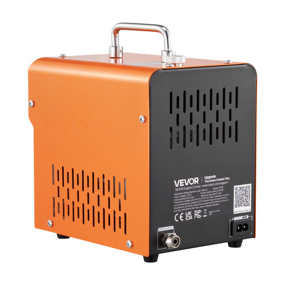 VEVOR Máquina de Fugas de Humo 12V CC, Detector de Fugas de Humo Automotriz Probador de Vacío EVAP, con Bomba de Aire, Manómetro, Medidor de Flujo, Indicador de Nivel de Aceite para Coches, Barcos