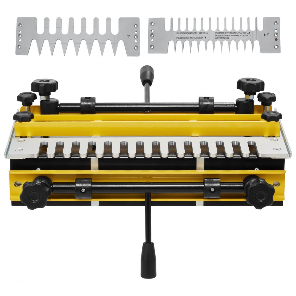 VEVOR Plantilla de Cola de Milano Ancho de 31 cm, Máquina de Colas de Milano 4 Brocas, Plantilla de Mortaja y Espiga, Herramienta de Carpintería para Fabricación de Muebles y Gabinetes de Madera
