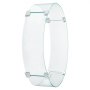 Protector contra el viento para fogatas VEVOR con paneles de vidrio transparente y conectores de metal