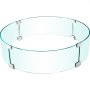 VEVOR Protector de fuego de vidrio 61x61x15cm Protector de viento para Hogueras 6,4mm de Espesor Paraviento Redondo para Hoguera con pasteles Estables