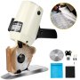VEVOR Cortador de Tela Rotatorio, Máquina Cortadora de Tela Eléctrica, de 100mm, Máquina de Cortar Tela Eléctrico para Seda Lana Cuero, con Cuchilla, tijeras electricista profesional