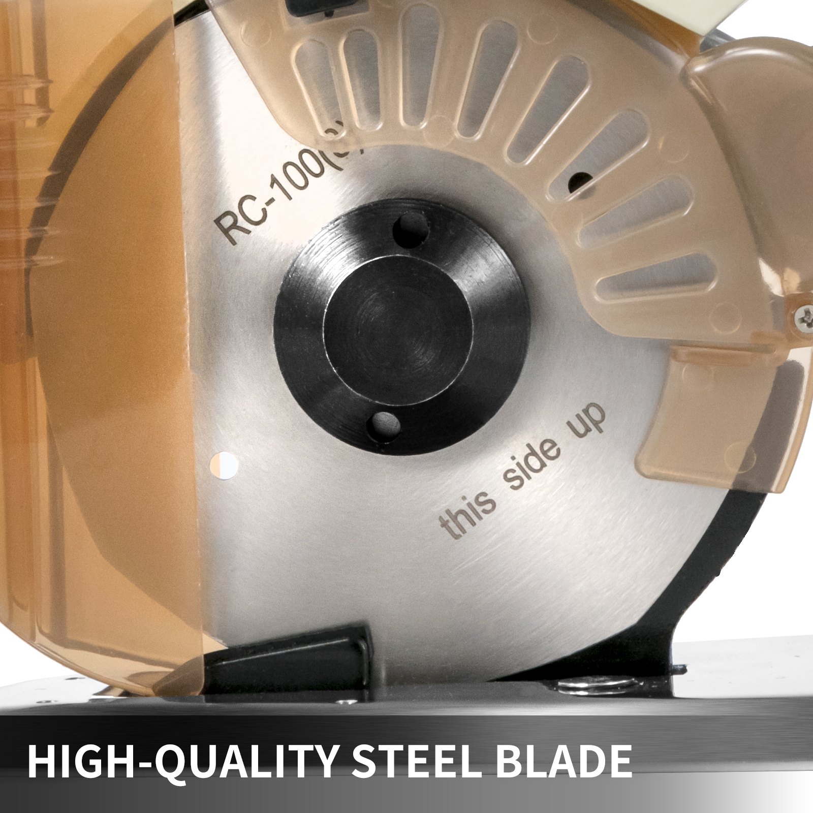 VEVOR Cortador de Tela Rotatorio, Máquina Cortadora de Tela Eléctrica, de 100mm, Máquina de Cortar Tela Eléctrico para Seda Lana Cuero, con Cuchilla, tijeras electricista profesional