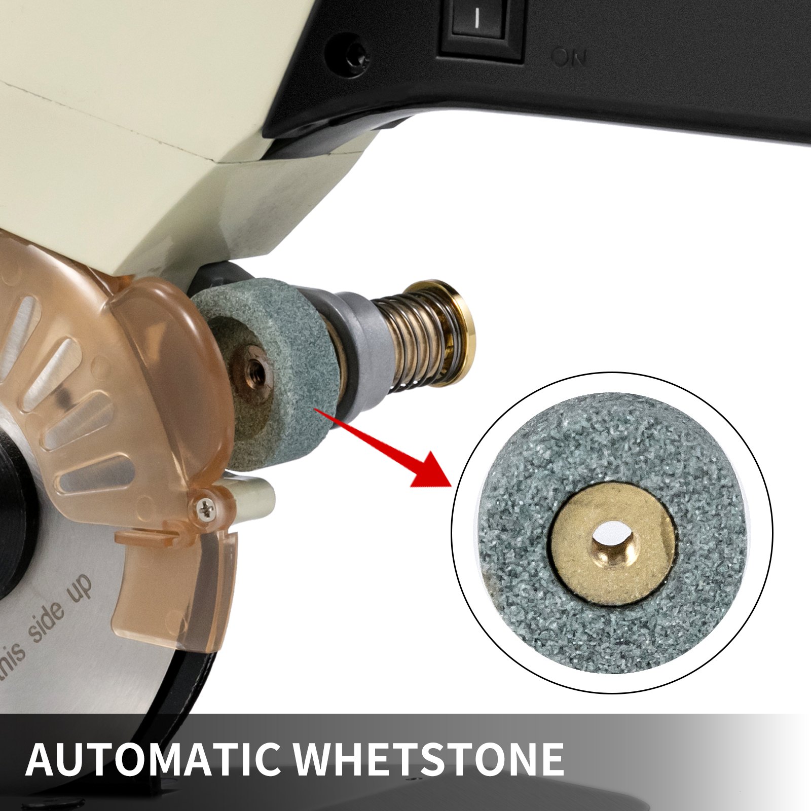 VEVOR Cortador de Tela Rotatorio, Máquina Cortadora de Tela Eléctrica, de 100mm, Máquina de Cortar Tela Eléctrico para Seda Lana Cuero, con Cuchilla, tijeras electricista profesional