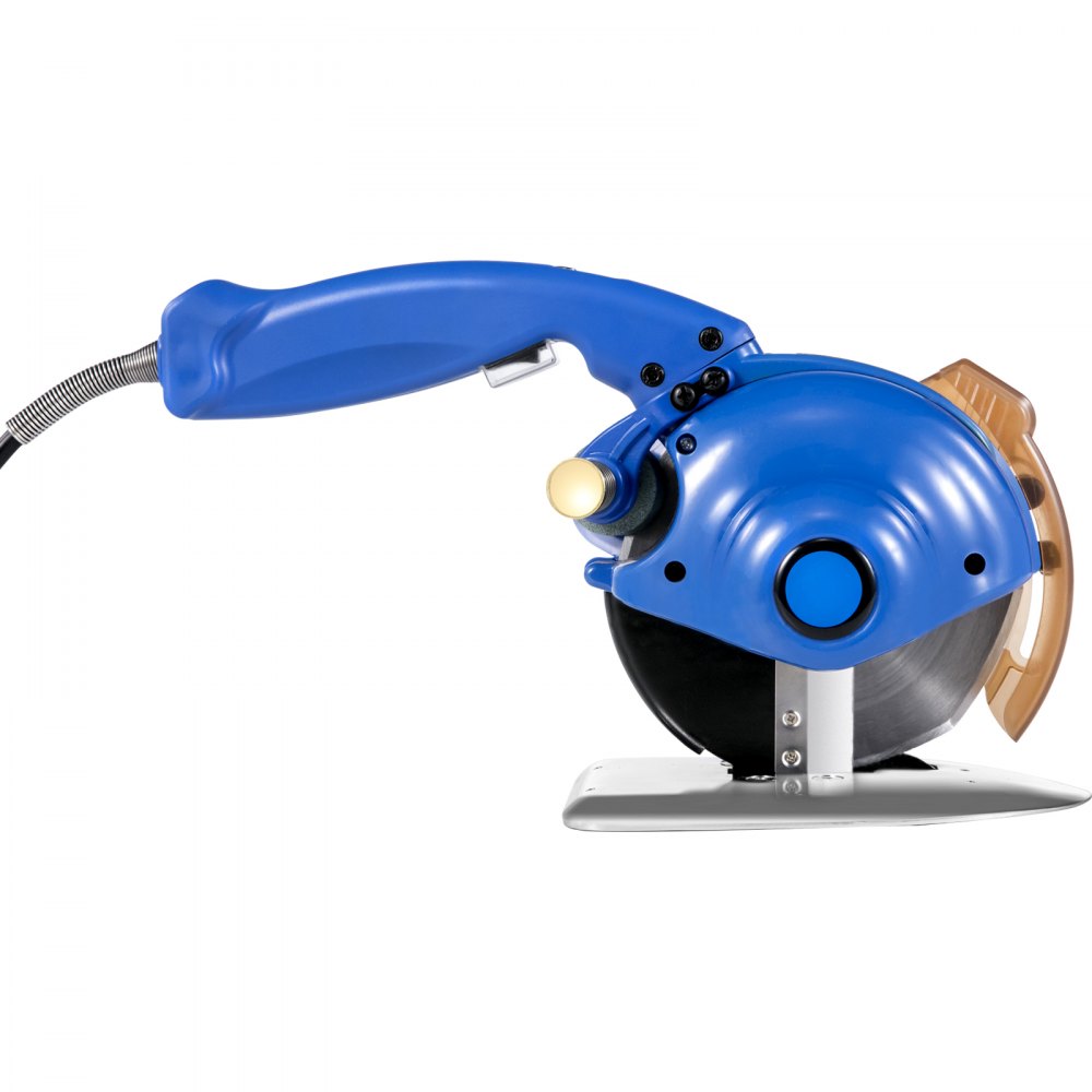 Cortadora De Tela Eléctrica Y Giratoria De 125mm Con Cuchillas Para Cuero Azul
