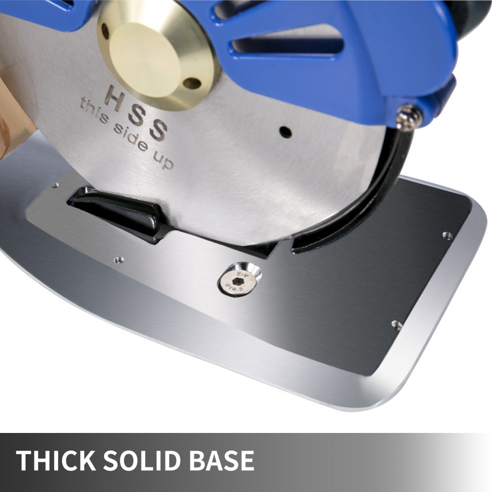 Cortadora De Tela Eléctrica Y Giratoria De 125mm Con Cuchillas Para Cuero Azul