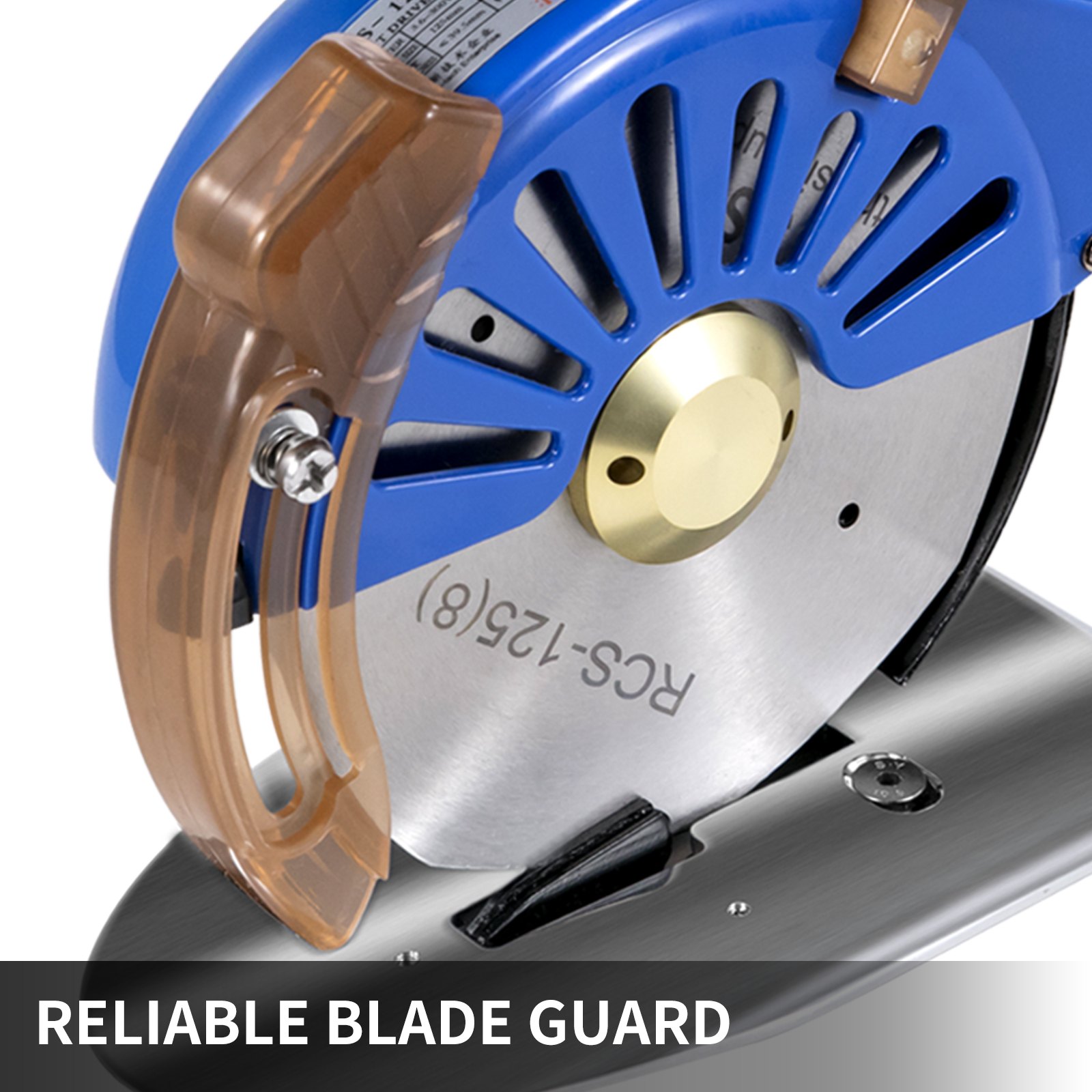 Cortadora De Tela Eléctrica Y Giratoria De 125mm Con Cuchillas Para Cuero Azul