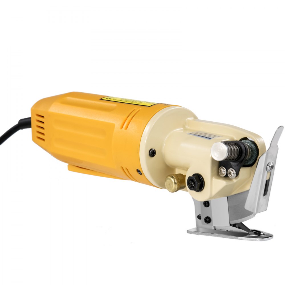 VEVOR Cortador de tela rotatorio Máquina cortadora de tela eléctrica Máquina de cortadora Tela eléctrica para seda Lana Cuero con Cuchilla tijeras