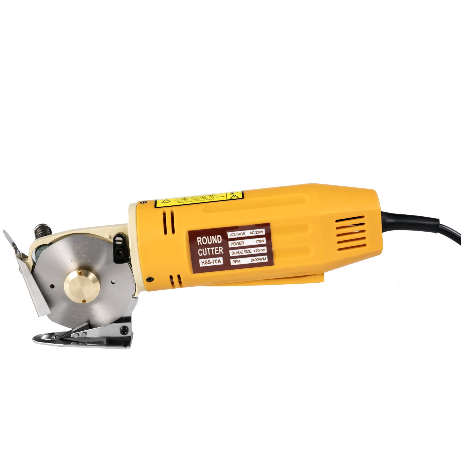 VEVOR Cortador de tela rotatorio Máquina cortadora de tela eléctrica Máquina de cortadora Tela eléctrica para seda Lana Cuero con Cuchilla tijeras