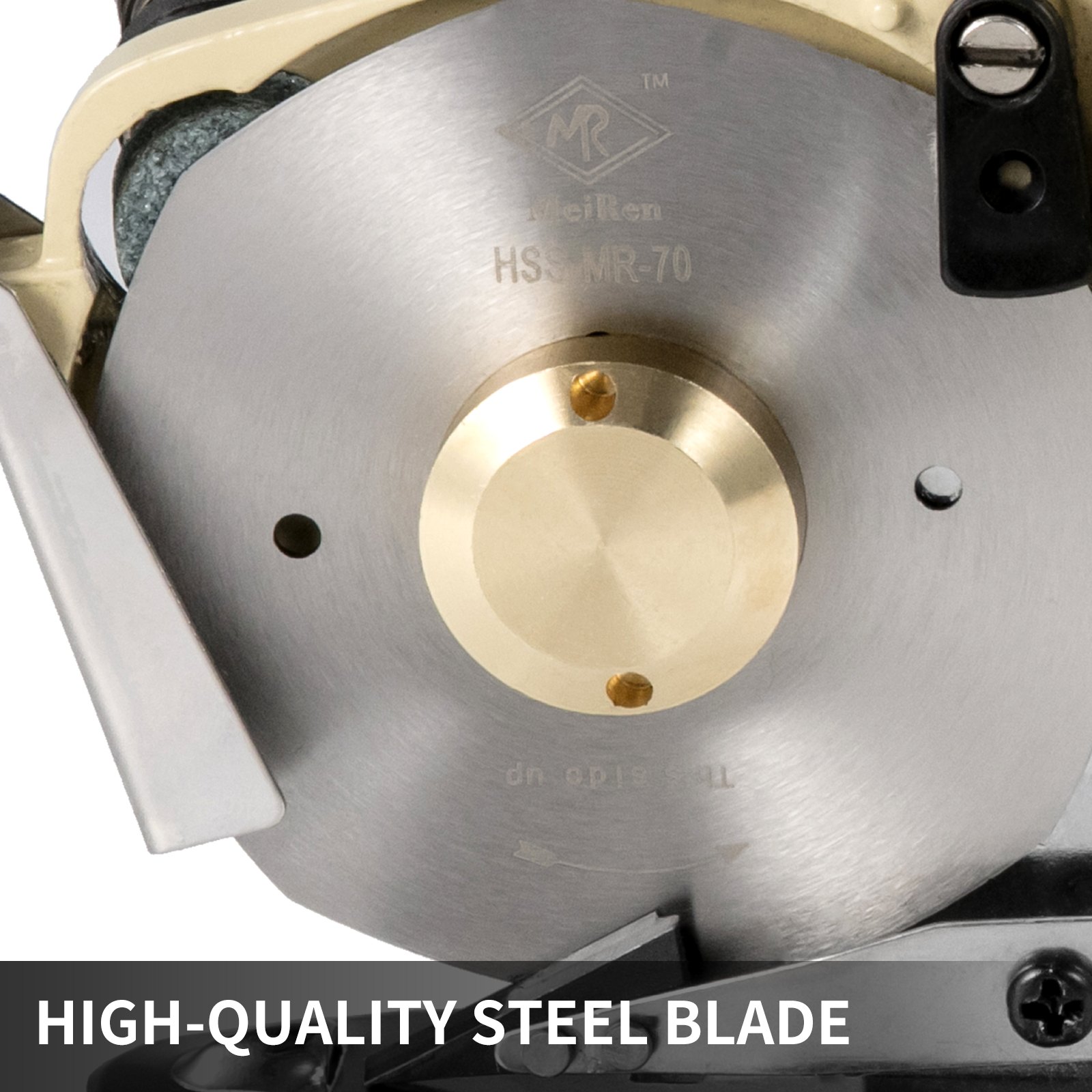 VEVOR Cortador de tela rotatorio Máquina cortadora de tela eléctrica Máquina de cortadora Tela eléctrica para seda Lana Cuero con Cuchilla tijeras