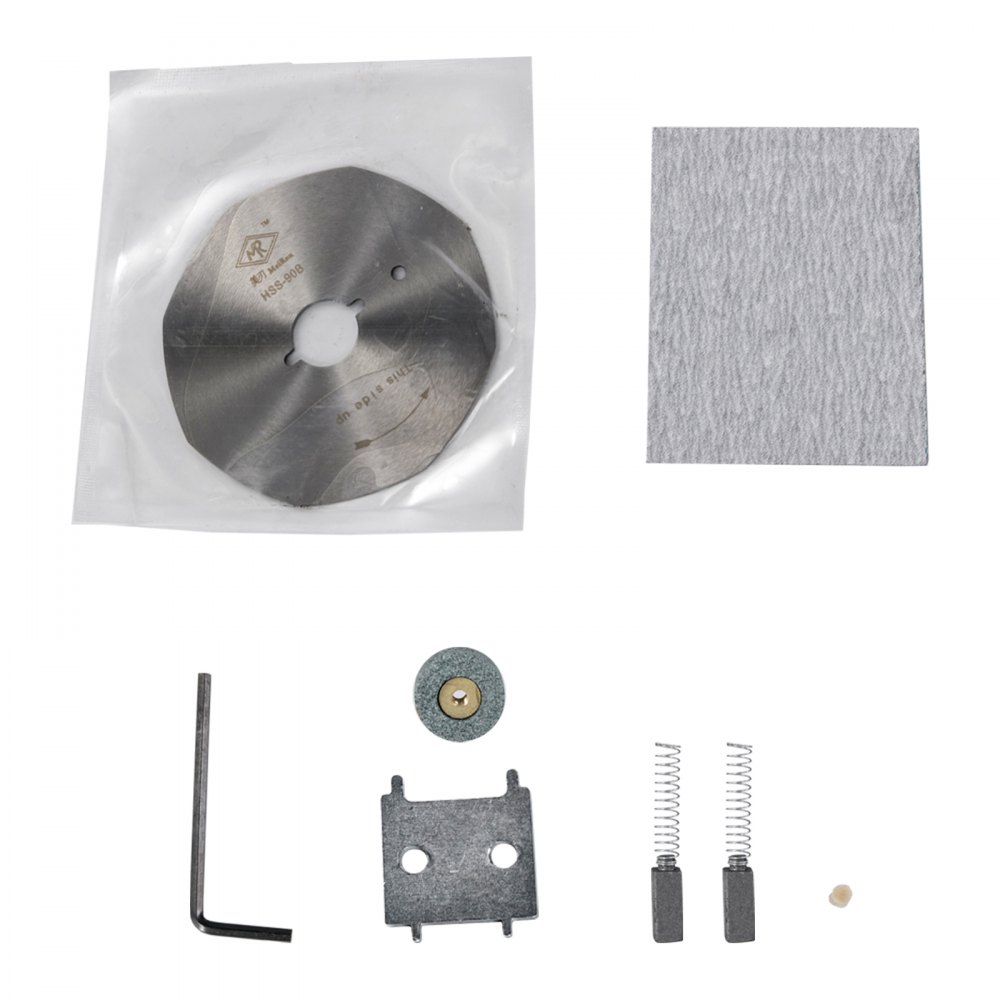 VEVOR Cortadora de Tela, Giratorio Eléctrico, Cortadora Eléctrica de la Tela, de 90mm, Tijeras Electricista Profesional, con Cuchillas, Máquina de Cortar Redondo de Tela Eléctrico