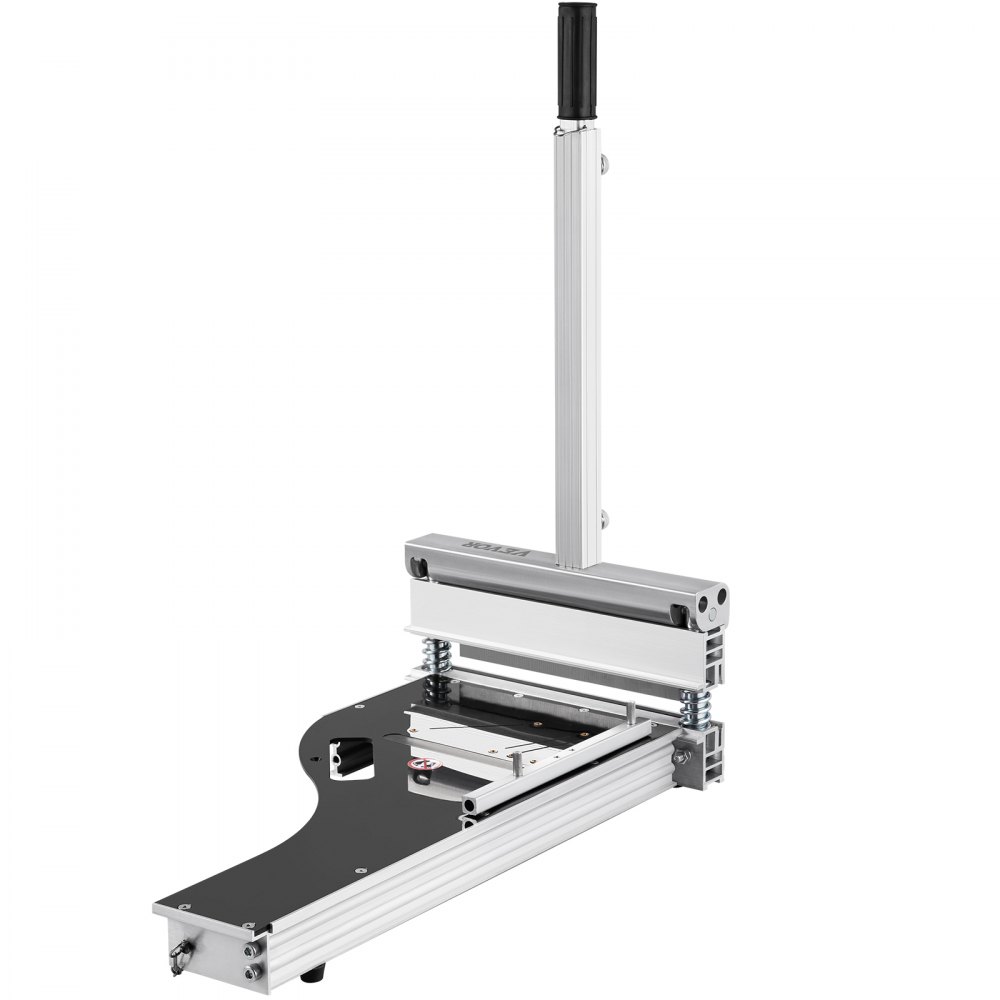 VEVOR Cortador de Pisos Laminados, Longitud de Corte 9" Guillotina para Laminado 38x60x30 cm, Ángulo de Corte 0°-45° Cortador de Suelo Laminado con Mango 69 cm para Hogar y Talleres, Blanco y Negro