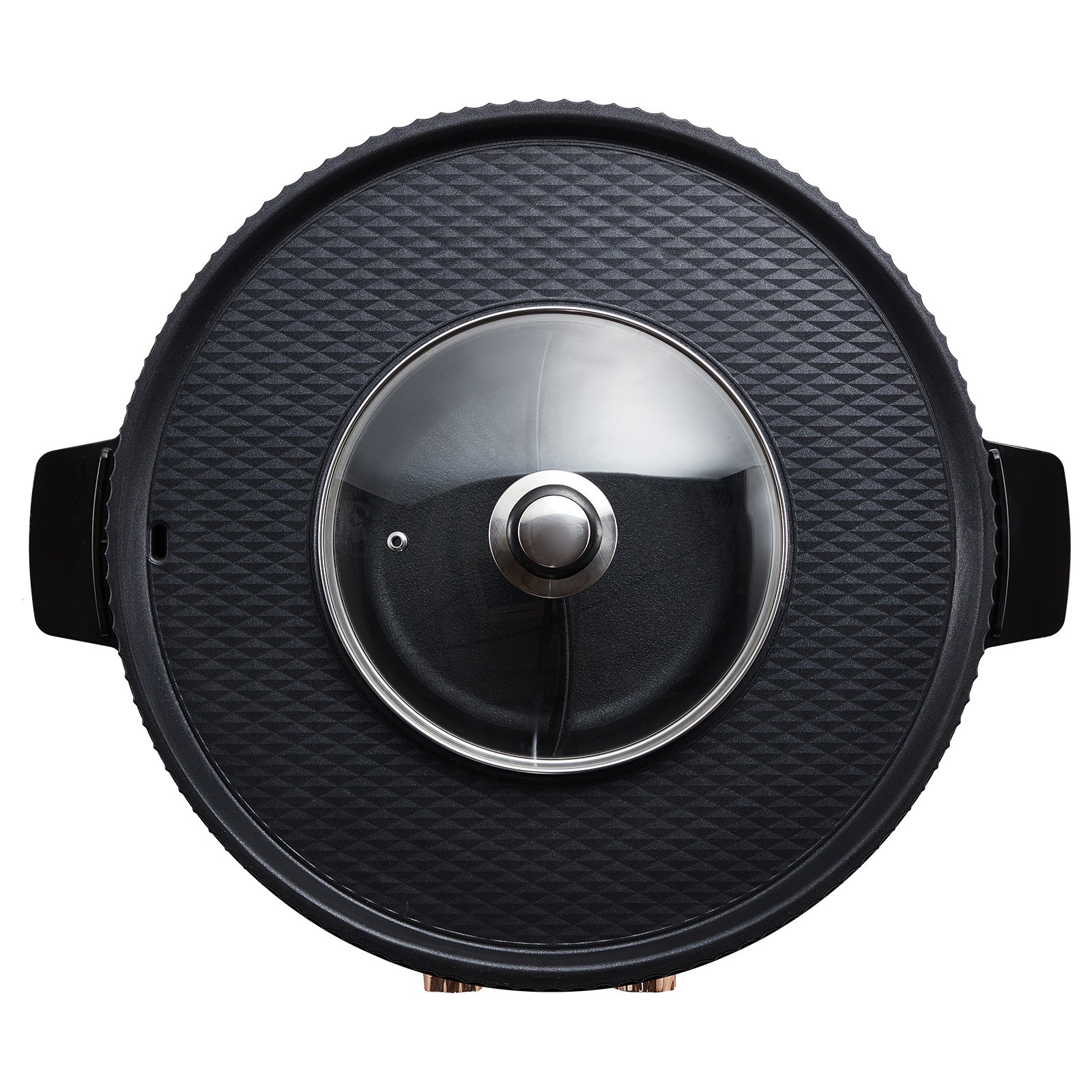 VEVOR Olla Caliente con Parrilla Eléctrica sin Humo 2 en 1 de 1800 W, con Control de Temperatura Dual Independiente, Sartén Antiadherente, para Cenas Familiares de 2 a 8 Personas, 415 x 160 mm