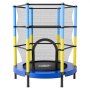 VEVOR Trampolín Infantil Cama Elástica para Niños Redondo 140 x 155,5 cm, Capacidad de 60 kg, Con Red de Seguridad, Marco de Tubos Galvanizados, Lona de Salto de PP, Regalo de Cumpleaños para Niños